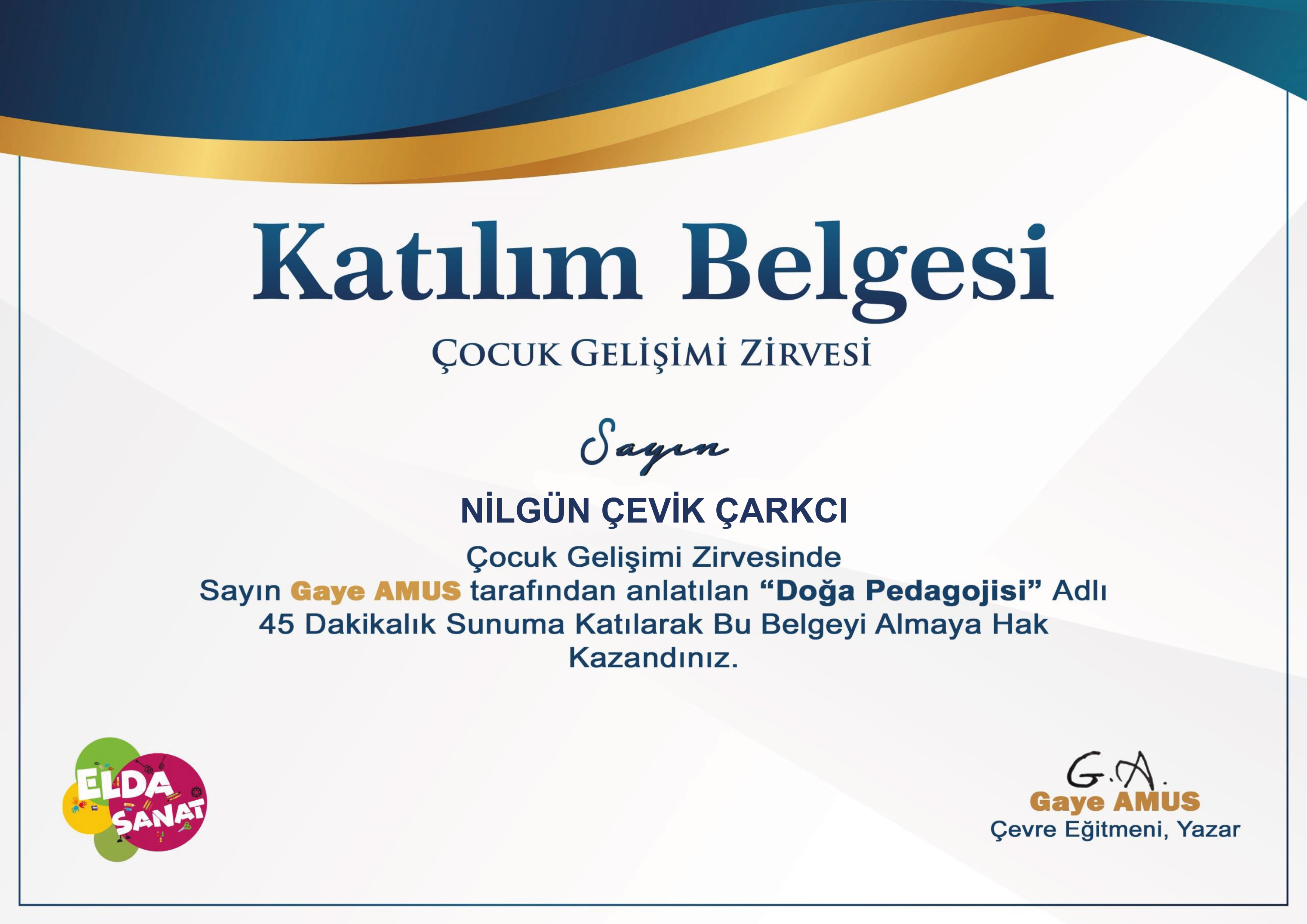Katılım Belgesi