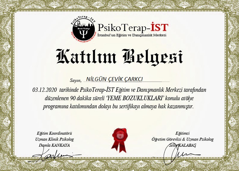 Katılım Belgesi