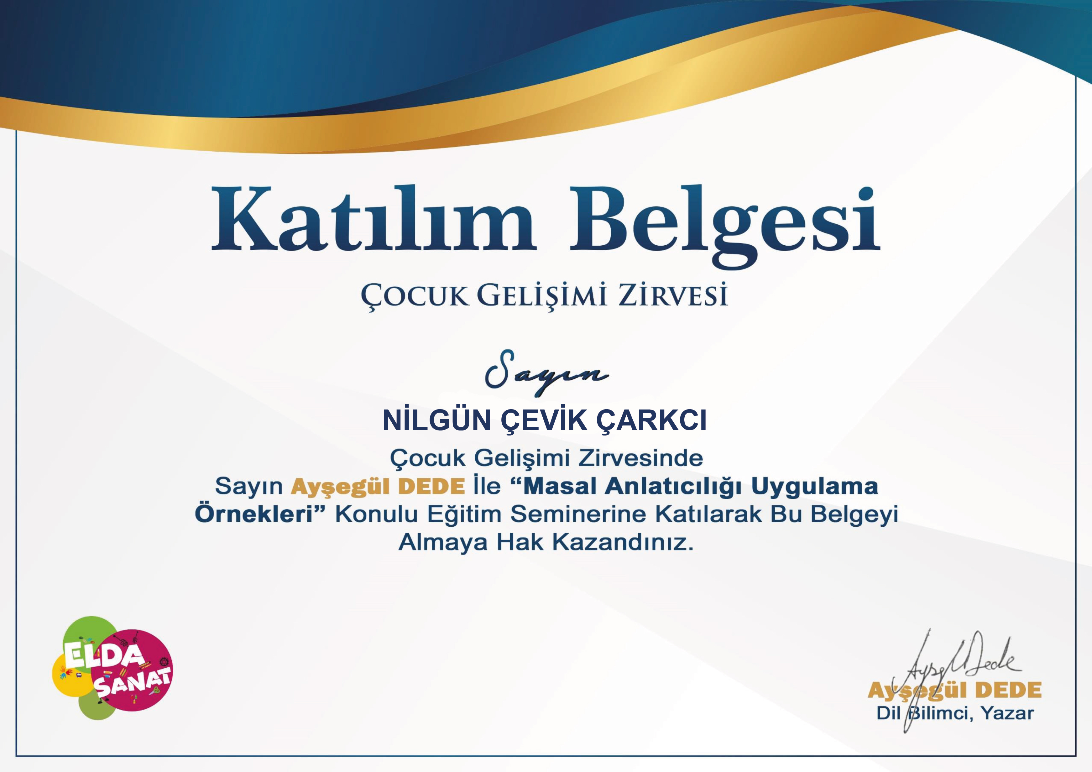 Katılım Belgesi