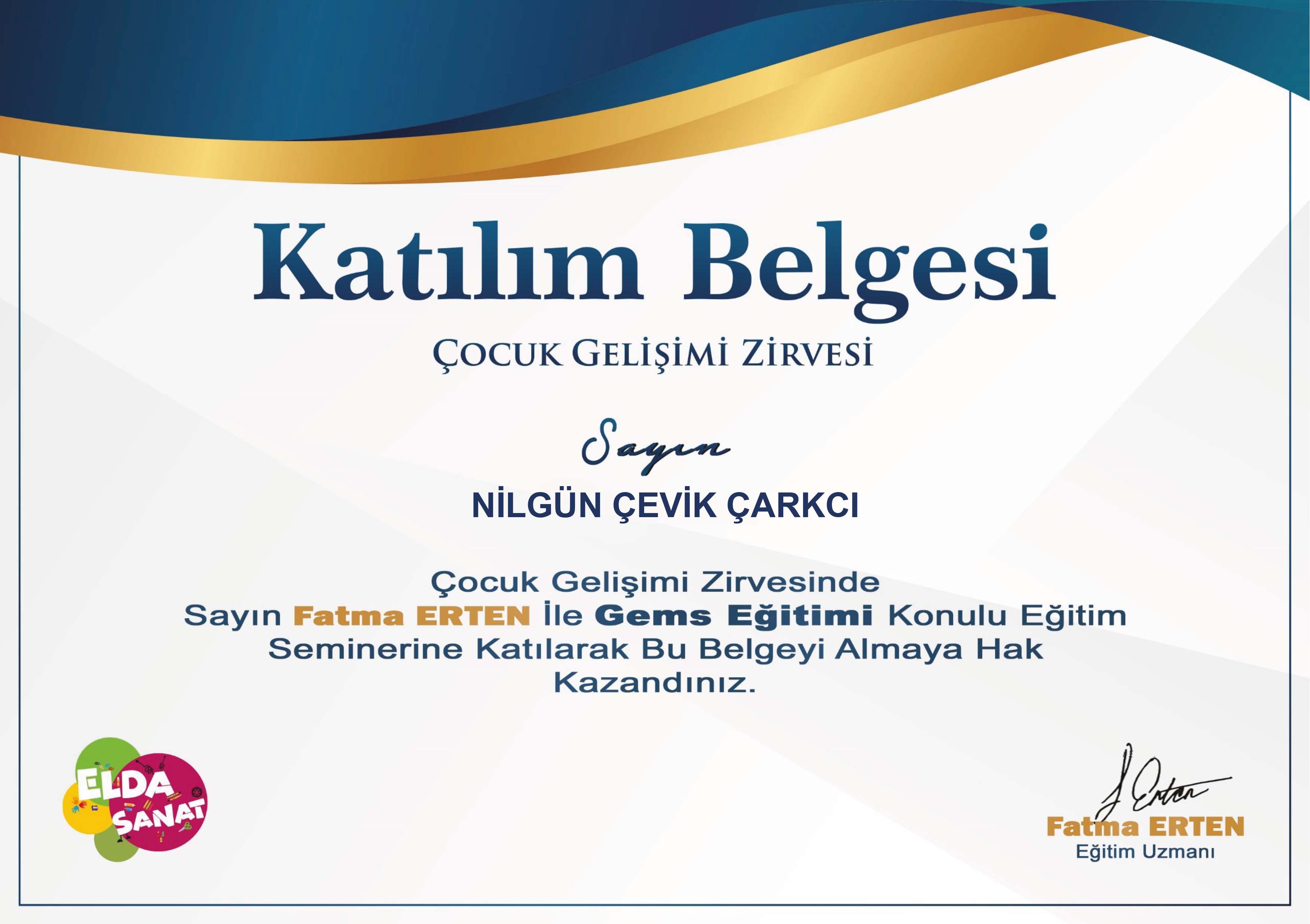 Katılım Belgesi