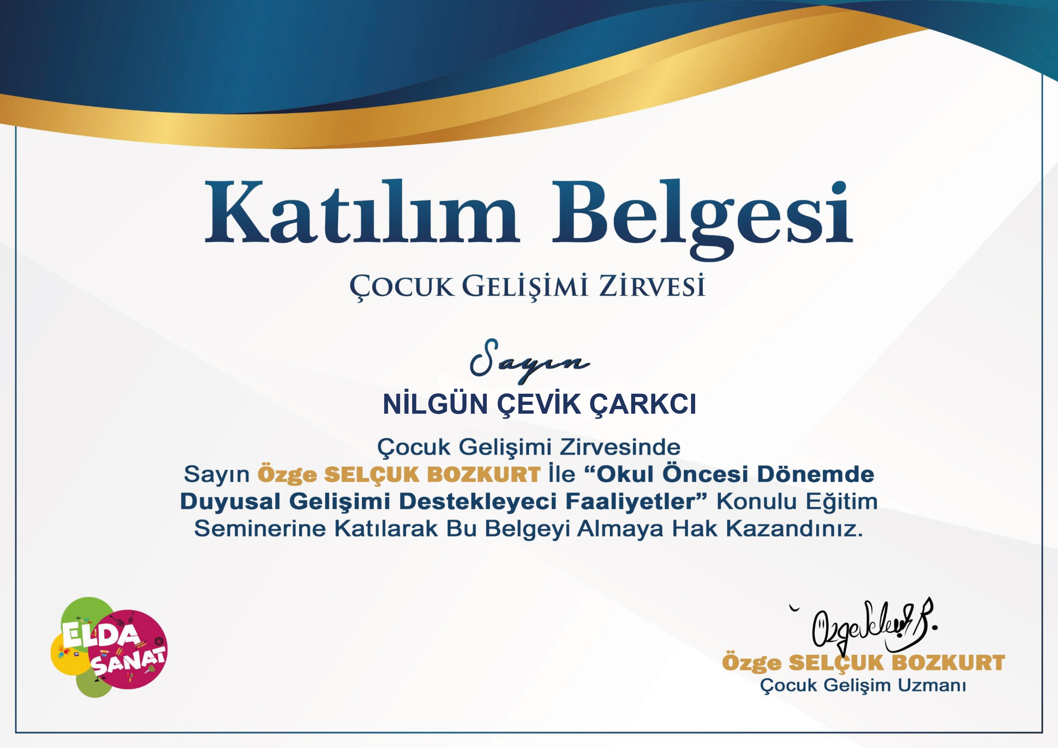 Katılım Belgesi